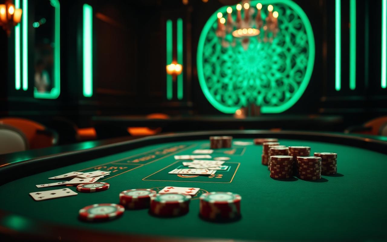 Live-baccarat pöytä